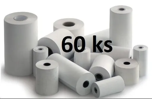 Papierový kotúč papierová páska TERMO, 80/70/12 (62m) - 60ks