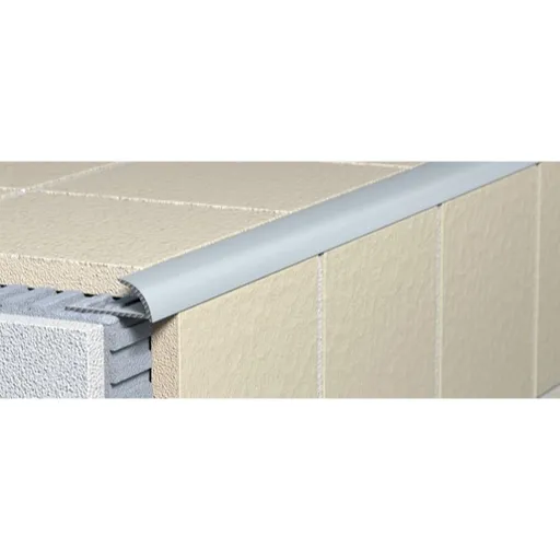 Lišta ukončovací "oblá" Havos, hliník, dĺžka 250 cm, výška hrany 12,5 mm, ALO125250