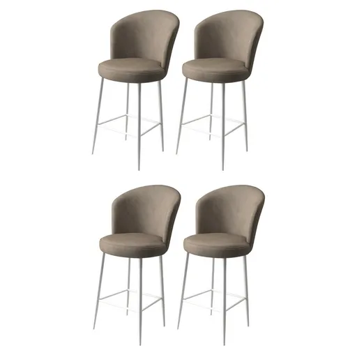 Súprava barových stoličiek Fora Cappuccino and White, 4 ks, 4 ks