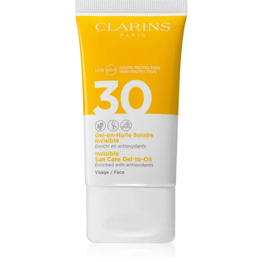 Clarins Invisible Sun Care Gel-to-Oil opaľovací fluid na tvár SPF 30 50 ml