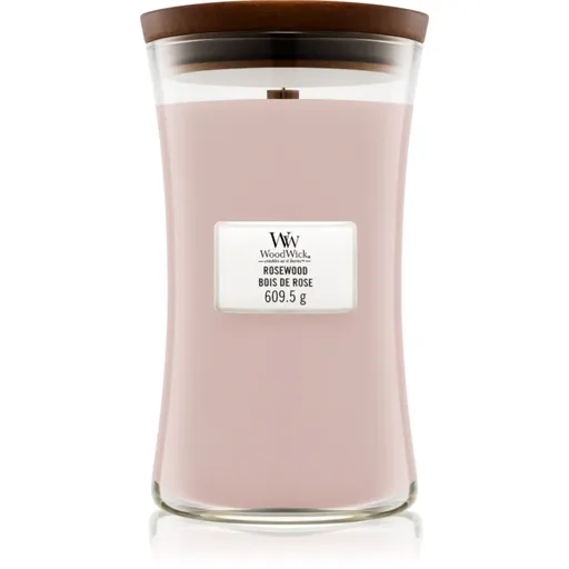 Woodwick Rosewood vonná sviečka s dreveným knotom 609.5 g
