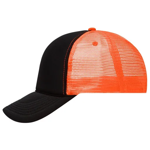 Myrtle Beach (Daiber) Retro šiltovka trucker MB6550 - Čierna / neónovo oranžová