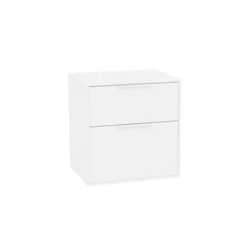 Roca Optica kúpeľňová skrinka bez umývadla 58,5x56,5x45,5 cm biela matná mat OPTDESK602ZBM