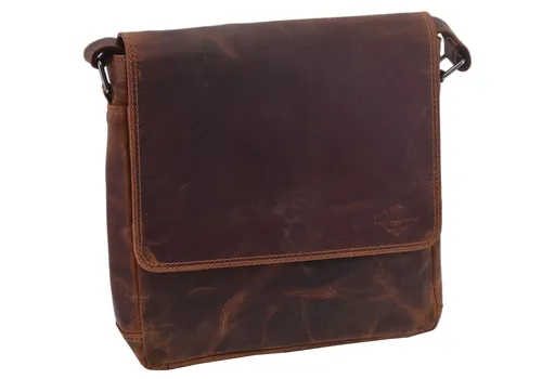 Pánske kožené crossbody tmavohnedý hunter 250910