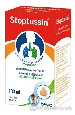 Stoptussin sirup na dráždivý kašeľ 180ml