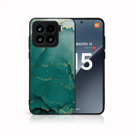 MY ART Ochranný kryt pre Xiaomi 15 GREEN MARBLE (145)
