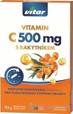 Revital Premium Vitamin C 500 mg s rakytníkom 30 kapsúl