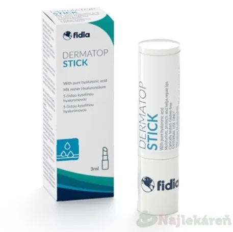 Dermatop Stick tyčinka na pery ochranný balzam na suché a popraskané pery 3 ml