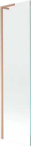 MEXEN/S - Next L vaňová zástena FIX 50 x 150, transparent, meď kartáčovaný 895-050-000-03-00-65