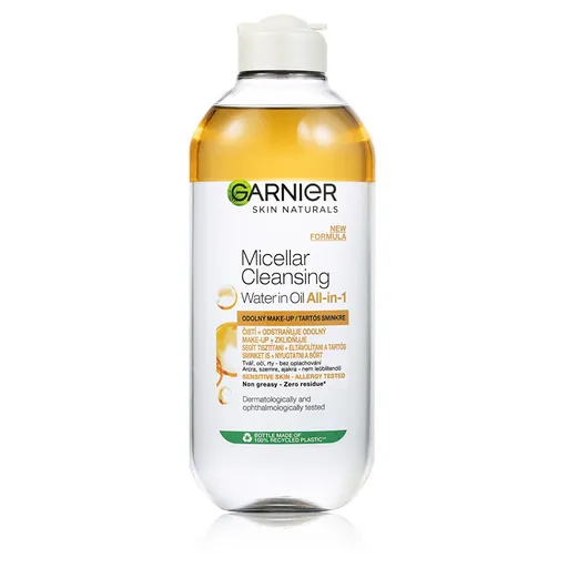 GARNIER Skin Naturals dvojfázová micelárna voda 3v1 s olejom 400 ml