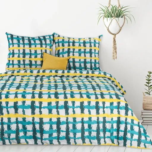 ArtFir Obliečky na jednolôžko IDA 01 | tyrkysová 220 x 200 cm