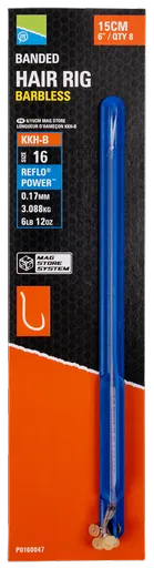 Preston innovations náväzec kkh-b banded hair rig 15 cm 8 ks - veľkosť háčika 16