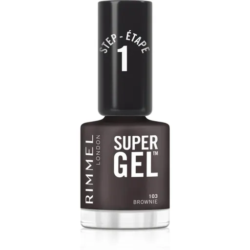 Rimmel Super Gel gélový lak na nechty bez použitia UV/LED lampy odtieň 103 Brownie 12 ml