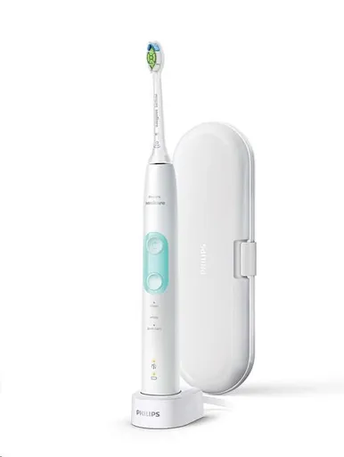 Philips HX6857/28 Sonicare ProtectiveClean 5100, zubná kefka, 62000 kmitov/min, 3 režimy, časovač, púzdro, biela