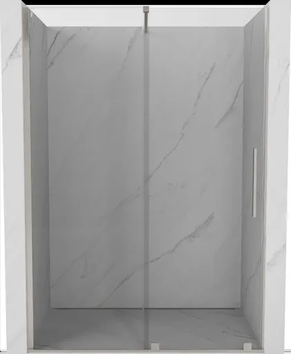 MEXEN/S - Velár posuvné sprchové dvere 150, transparent, nikel kartáčovaný 871-150-000-01-97