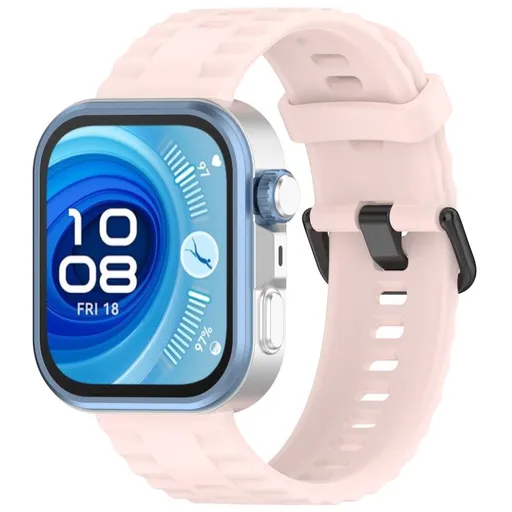 RIBBED Silikónový remienok pre Huawei Watch Fit 4 / Fit 4 Pro ružový