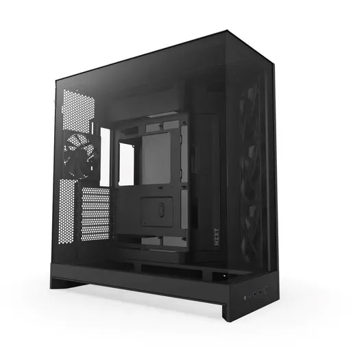 NZXT skriňa H9 Flow dvojkomorová ATX / 4x140mm fan / až 10xfan / perforovaný top / preskl. bočnice, front / čierna
