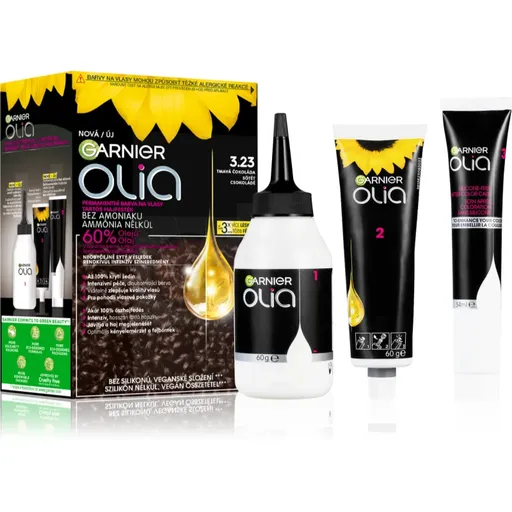 Garnier Olia Big Kit permanentná farba na vlasy odtieň 3.23 Dark Chocolate 1 ks