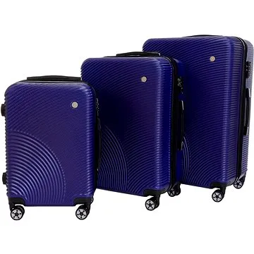 Sada 3 kufrov T-class 2011, M, L, XL TSA zámok, rozširiteľná, (modrá) (8594206310206)