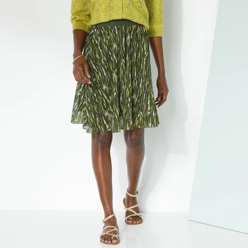 Krátka sukňa s etno vzorom, voál