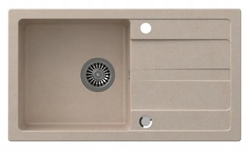 SAPHO SAPHO - Drez granitový zabudovateľný s odkapem, 77x44cm, béžová GR7202