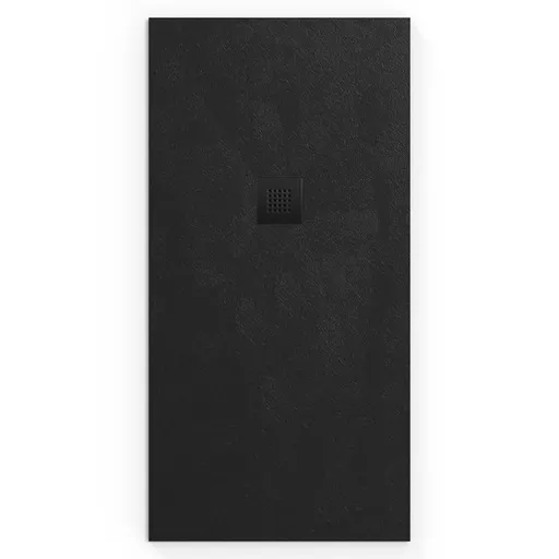 Sprchová vanička obdĺžniková SAT Alek 160x80 cm liaty mramor čierna SATALEK16080