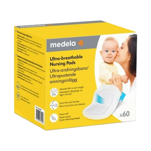 MEDELA Prsné vložky jednorazové ultra priedušné 60 kusov
