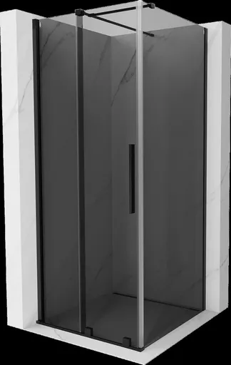 MEXEN/S - Velár sprchovací kút, posuvné dvere 100 x 100, grafit, čierna 871-100-100-41-70