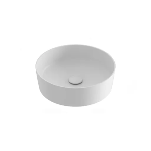 Umývadlo na dosku Ravak Uni 40x40 cm bílá matná mat bez prepadu XJX0E140001