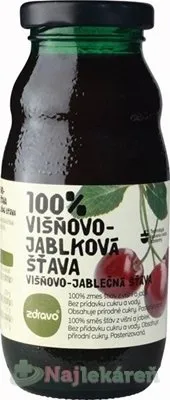 Zdravo 100% VIŠNOVO-JABLKOVÁ ŠŤAVA, 200ml