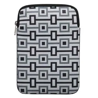Obal na tablet 10.1", Geometric, biely z neoprénu, DOPREDAJ