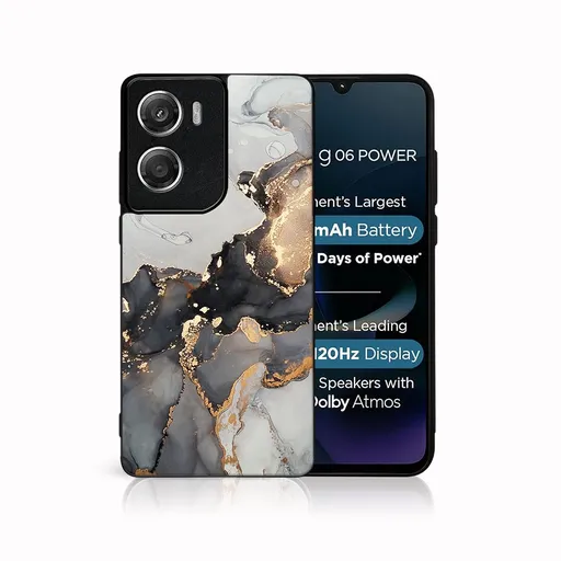 MY ART Ochranný kryt pre Motorola Moto G06 / G06 Power GREY MARBLE (140)