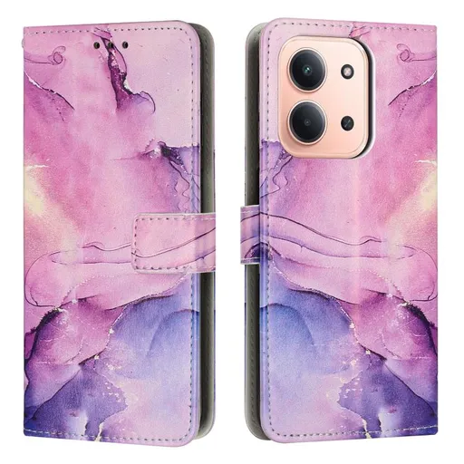 ART MARBLE Peňaženkový kryt pre Xiaomi Redmi 15C / Redmi 15C 5G PURPLE