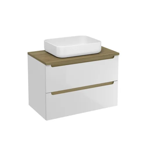 Kúpeľňová skrinka pod umývadlo Naturel Stilla 80x60x45 cm biela STILLAD08057DBK