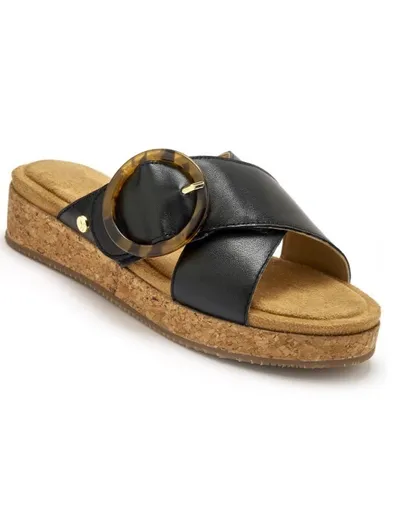 PÉDICONFORT® - Kožené šľapky  so sponou