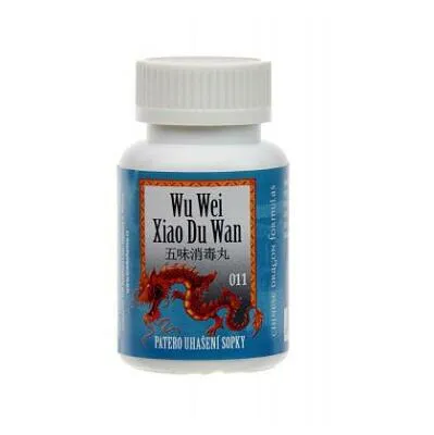 TCM Pätoro uhasenie sopky Wu Wei Xiao Du Wan 011 200 guličiek