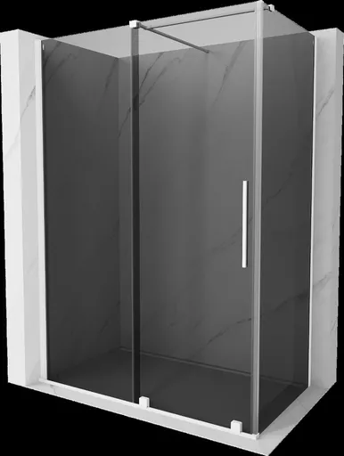 MEXEN/S - Velár sprchovací kút, posuvné dvere 140 x 75, grafit, biela 871-140-075-41-20