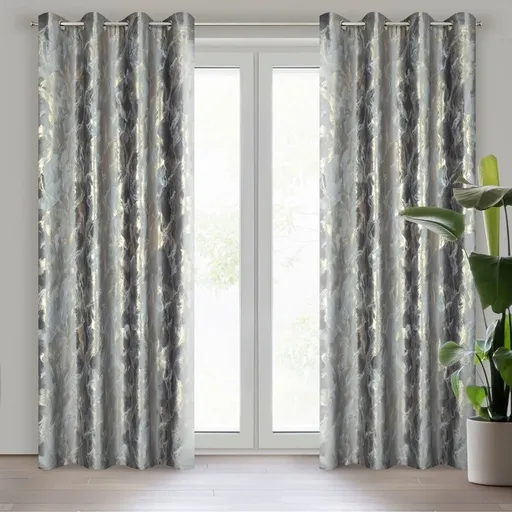 ArtFir Záves MELODY K | sivá/zlatá 140 x 250 cm