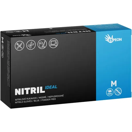 Espeon Nitril Ideal3 Blue nitrilové nepudrované rukavice veľkosť M 100 ks
