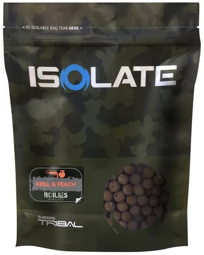 Shimano boilie isolate krill peach - 3 kg 18 mm