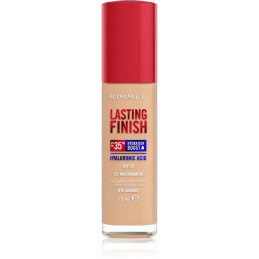 Rimmel Lasting Finish 35H Hydration Boost hydratačný make-up SPF 20 odtieň 070 Sesame 30 ml