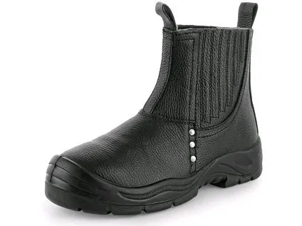 Obuv členkového DRAGO S1 pierko s oceľovou špicou, PU/guma, čierna, veľ. 43