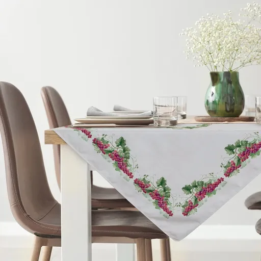 ArtFir Obrus SUMMER 4 | prírodná/tmavoružová 85 x 85 cm