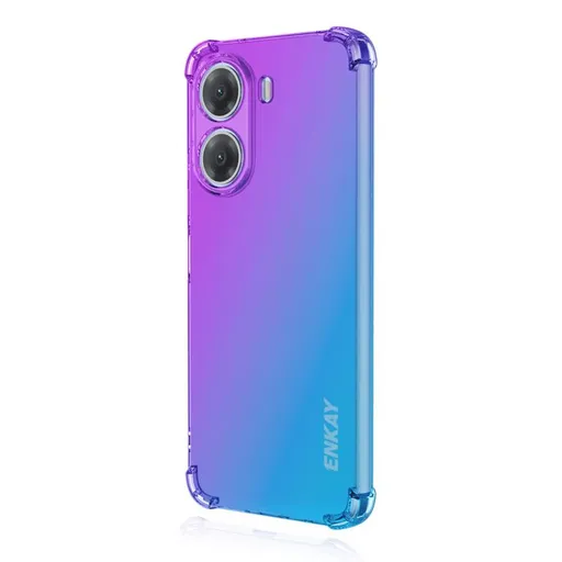 ENKAY GRADIENT Ochranný kryt pre Xiaomi Poco X7 Pro PURPLE BLUE