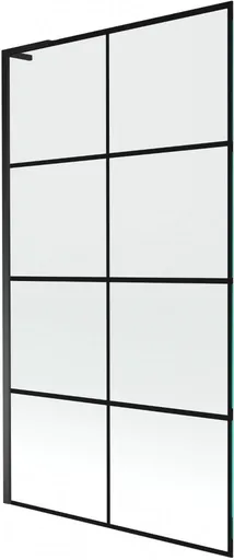 MEXEN/S - Next L vaňová zástena FIX 100 x 150, čierna vzor, čierna 895-100-000-03-77-70