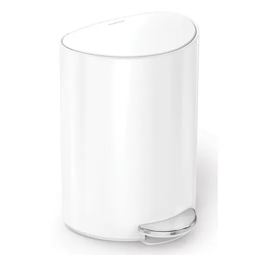 Pedálový odpadkový kôš Simplehuman 6 l biela oceľ SHCW2108