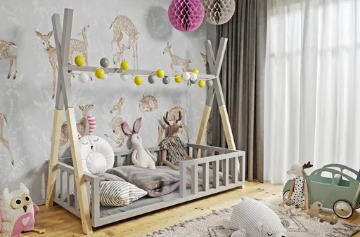 Elvisia Detská posteľ WILLIE | 80 x 180 cm Farba: Sivá