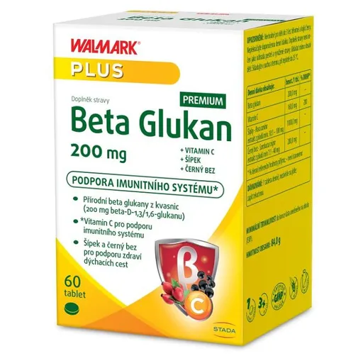 WALMARK Beta Glukán premium 200 mg 60 tabliet