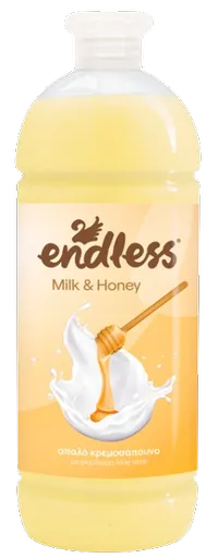 ENDLESS - Krémové mydlo milk & honey, 1 L