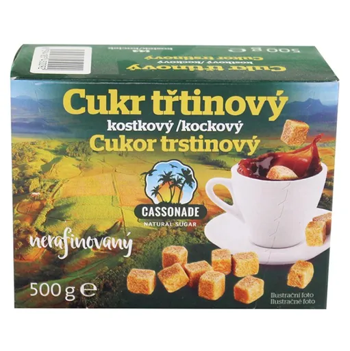 KÁVOVINY Trstinový cukor kocky 500 g